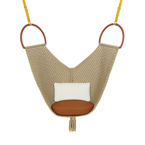 Ghế Swing Chair - Patricia Urquiola in Rương, Phụ kiện du lịch và Trang trí nội thất's Trang trí nội thất và Nghệ thuật không gian phòng ăn Nội thất collections by Louis Vuitton (Thu phóng sản phẩm)