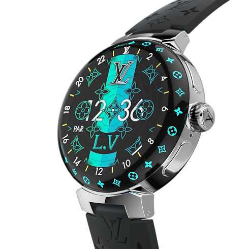Đồng Hồ Thông Minh Tambour Horizon Light Up in Rương, Phụ kiện du lịch và Trang trí nội thất's Sản phẩm công nghệ và Phụ kiện Thiết bị âm thanh, Đồng hồ thông minh và Phụ kiện collections by Louis Vuitton (Thu phóng sản phẩm)