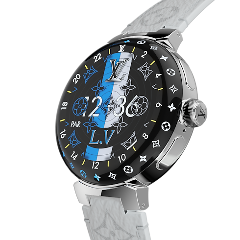 Đồng Hồ Thông Minh Tambour Horizon Light Up in Rương, Phụ kiện du lịch và Trang trí nội thất's Sản phẩm công nghệ và Phụ kiện Thiết bị âm thanh, Đồng hồ thông minh và Phụ kiện collections by Louis Vuitton (Thu phóng sản phẩm)