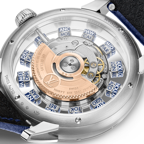 Đồng Hồ Tambour Spin Time Air Antipode Automatic 42,5MM in Đồng hồ's Tất cả Đồng hồ } collections by Louis Vuitton (Thu phóng sản phẩm)