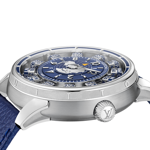 Đồng Hồ Tambour Spin Time Air Antipode Automatic 42,5MM in Đồng hồ's Tất cả Đồng hồ } collections by Louis Vuitton (Thu phóng sản phẩm)