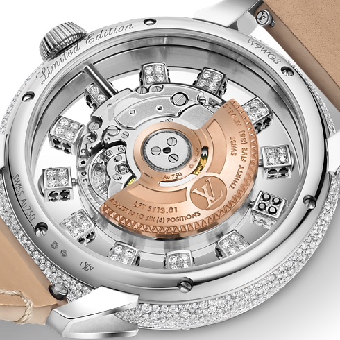 Đồng Hồ Tambour Taiko Spin Time Air Automatic 42,5MM in Đồng hồ's Tất cả Đồng hồ } collections by Louis Vuitton (Thu phóng sản phẩm)