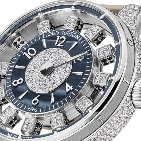 Đồng Hồ Tambour Taiko Spin Time Air Automatic 42,5MM in Đồng hồ's Tất cả Đồng hồ } collections by Louis Vuitton (Thu phóng sản phẩm)