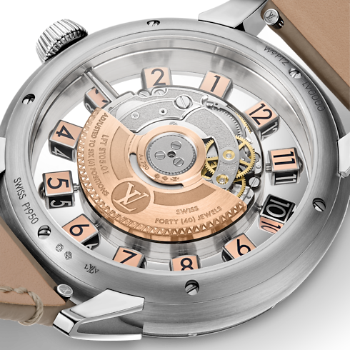 Đồng Hồ Tambour Spin Time Air Flying Tourbillon Automatic 42,5MM in Đồng hồ's Tất cả Đồng hồ } collections by Louis Vuitton (Thu phóng sản phẩm)