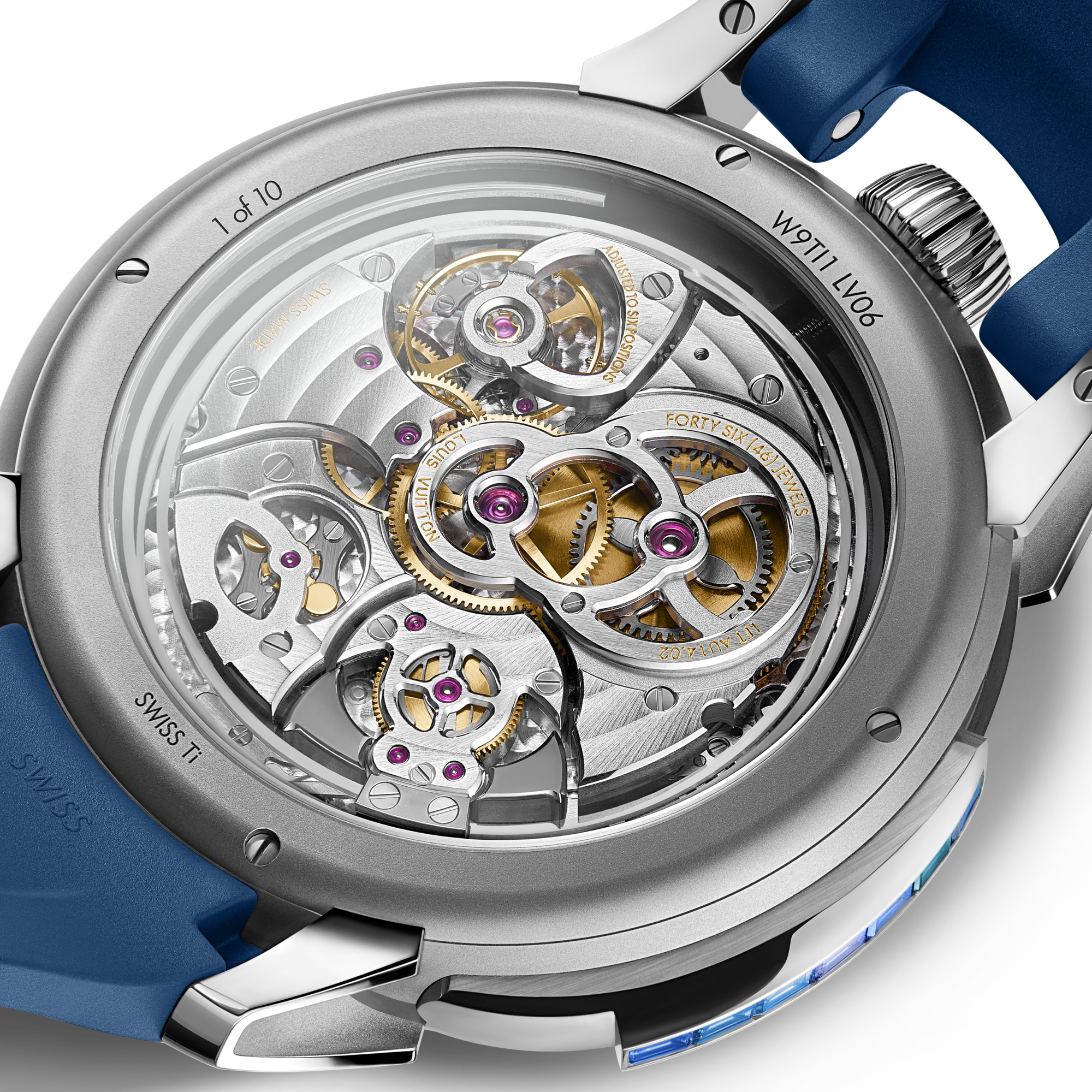 Tambour Taiko Galactique, Manual, 46.7mm, Titanium and White Gold  in Đồng hồ
