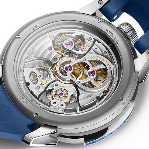 Tambour Taiko Galactique, Manual, 46.7mm, Titanium and White Gold in Đồng hồ's Tất cả Đồng hồ } collections by Louis Vuitton (Thu phóng sản phẩm)