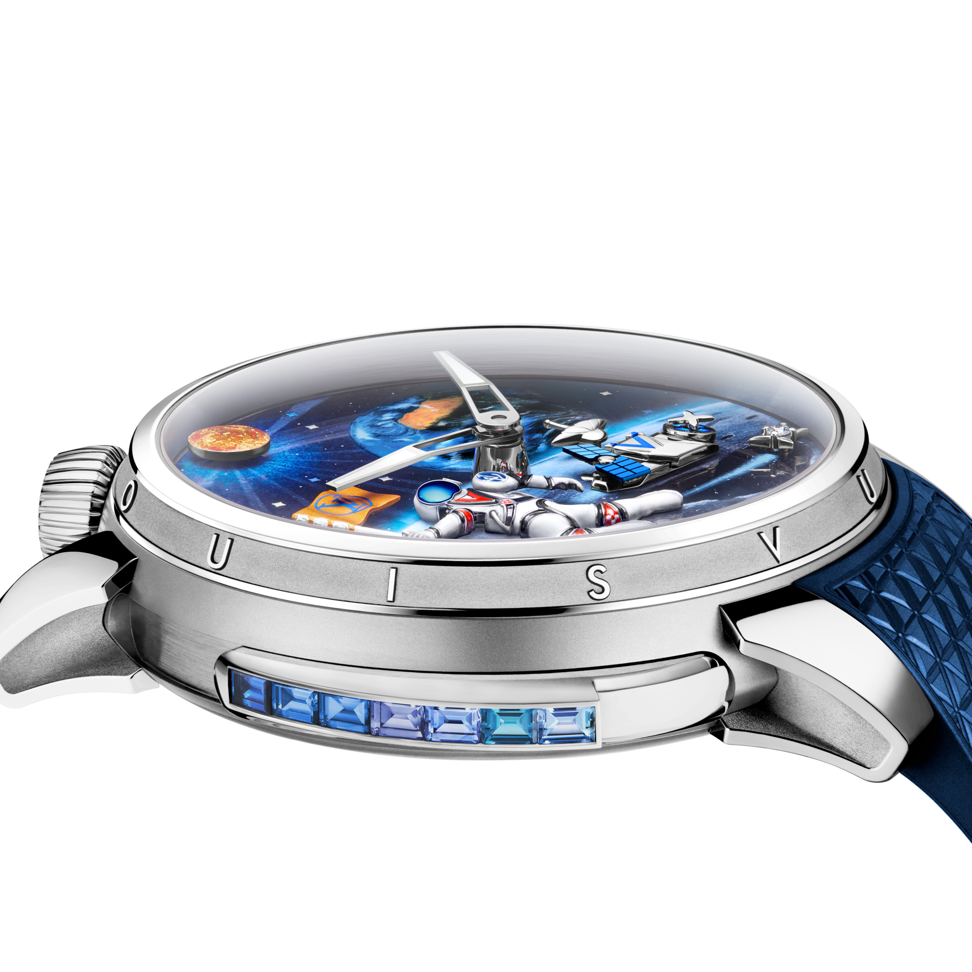 Tambour Taiko Galactique, Manual, 46.7mm, Titanium and White Gold  in Đồng hồ