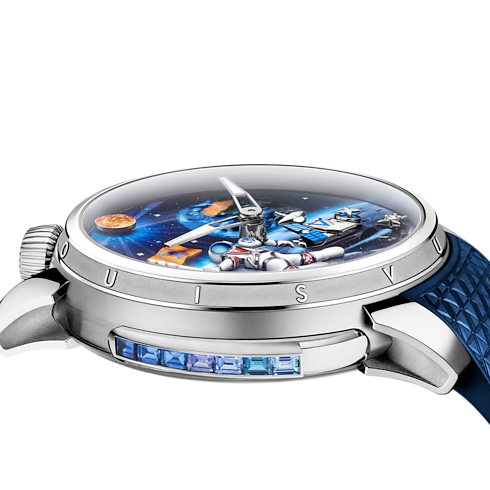 Tambour Taiko Galactique, Manual, 46.7mm, Titanium and White Gold in Đồng hồ's Tất cả Đồng hồ } collections by Louis Vuitton (Thu phóng sản phẩm)