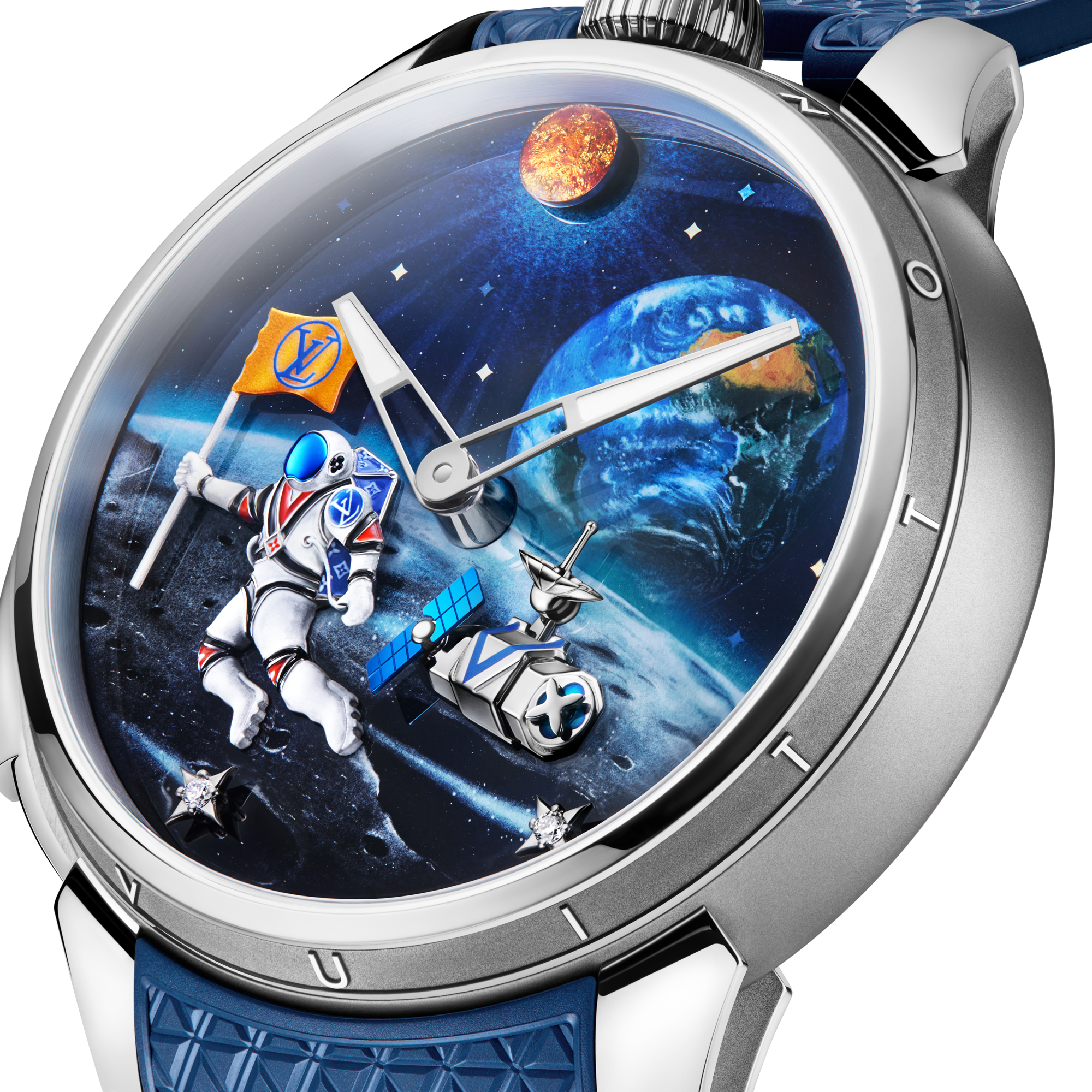 Tambour Taiko Galactique, Manual, 46.7mm, Titanium and White Gold  in Đồng hồ