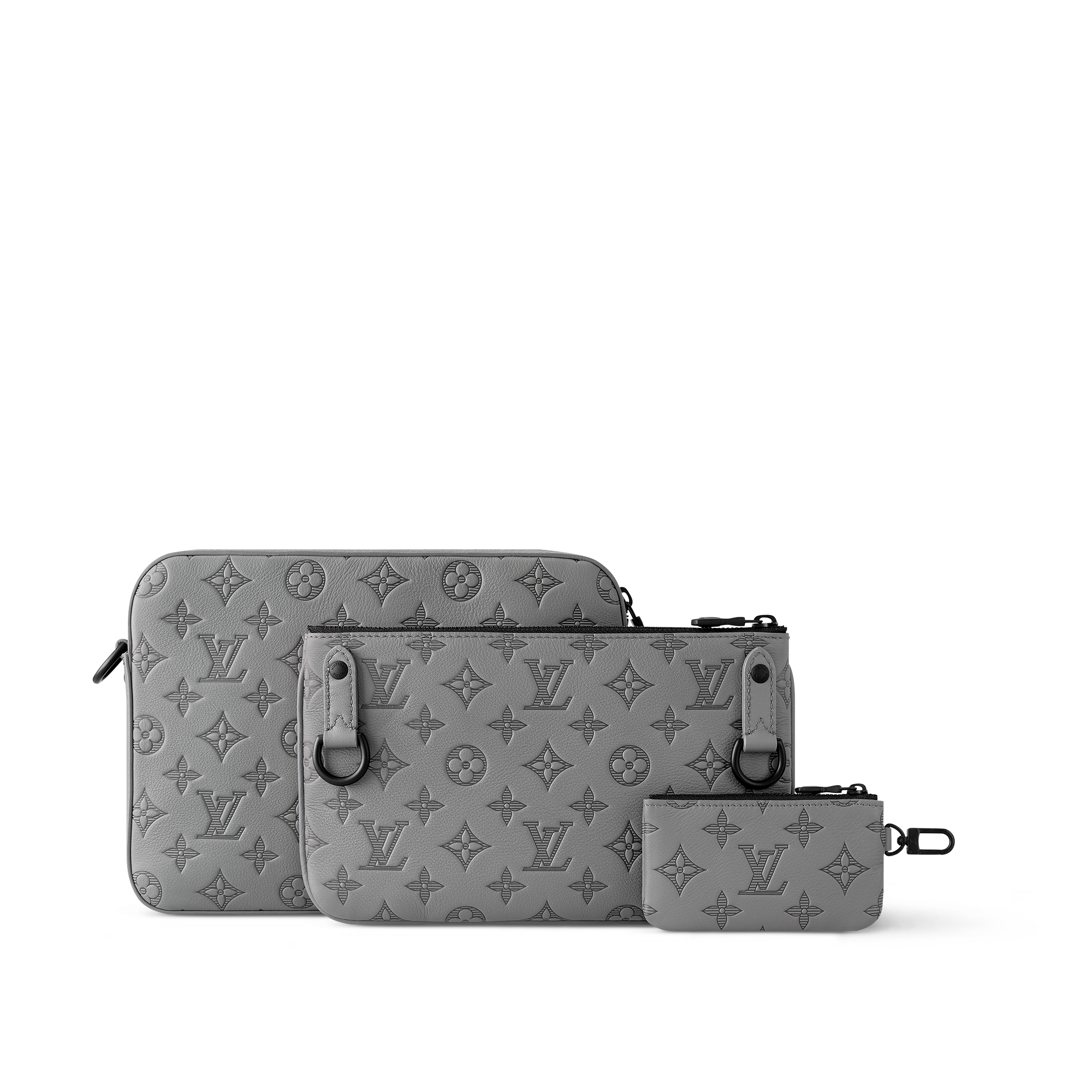 Túi Trio Messenger Monogram Shadow Leather in Đồ Nam