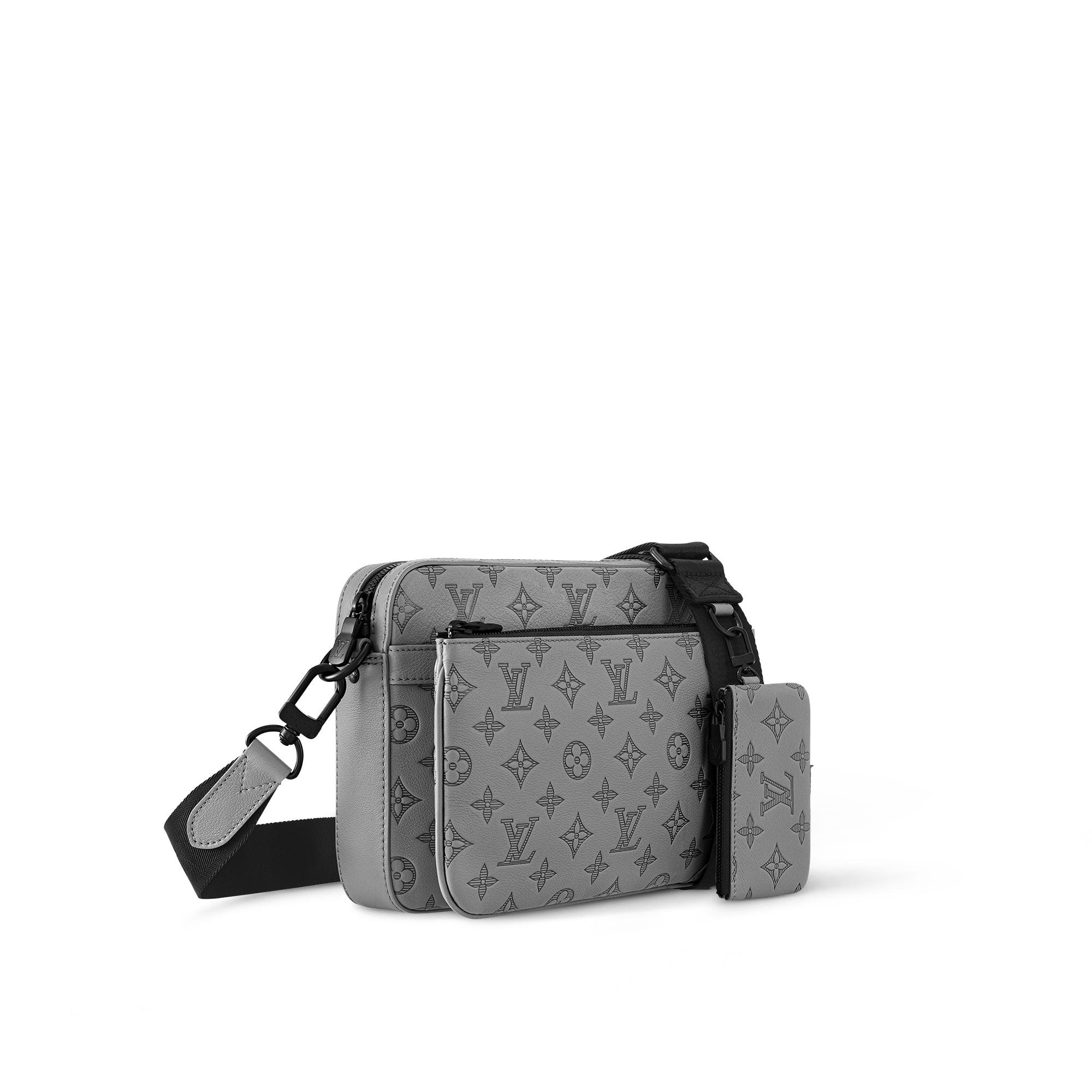 Túi Trio Messenger Monogram Shadow Leather in Đồ Nam