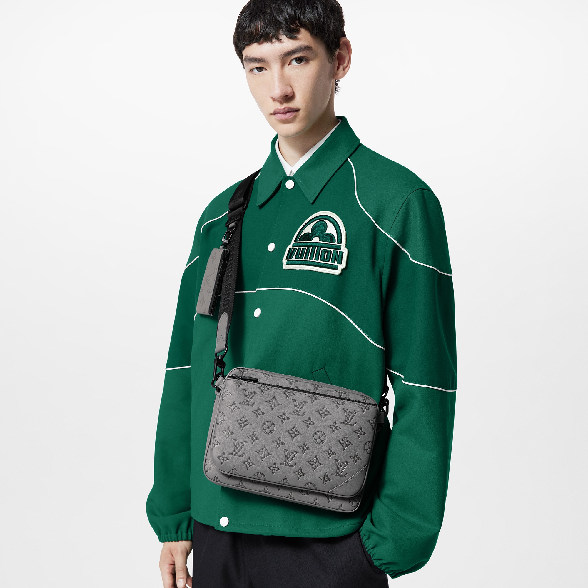 Túi Trio Messenger Monogram Shadow Leather in Đồ Nam