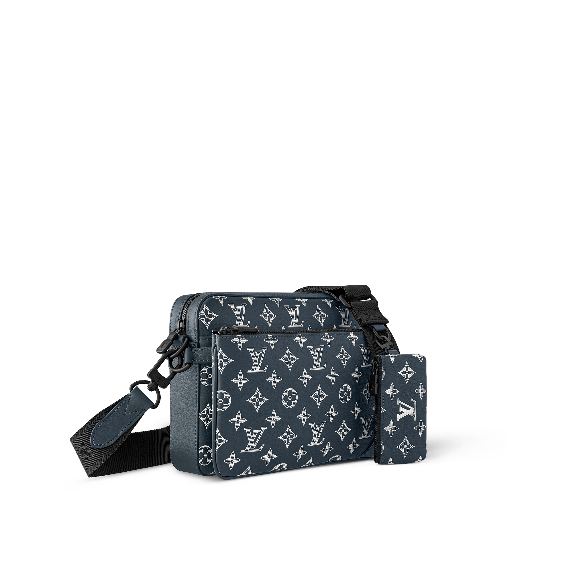 Túi Trio Messenger Monogram Shadow Leather in Đồ Nam