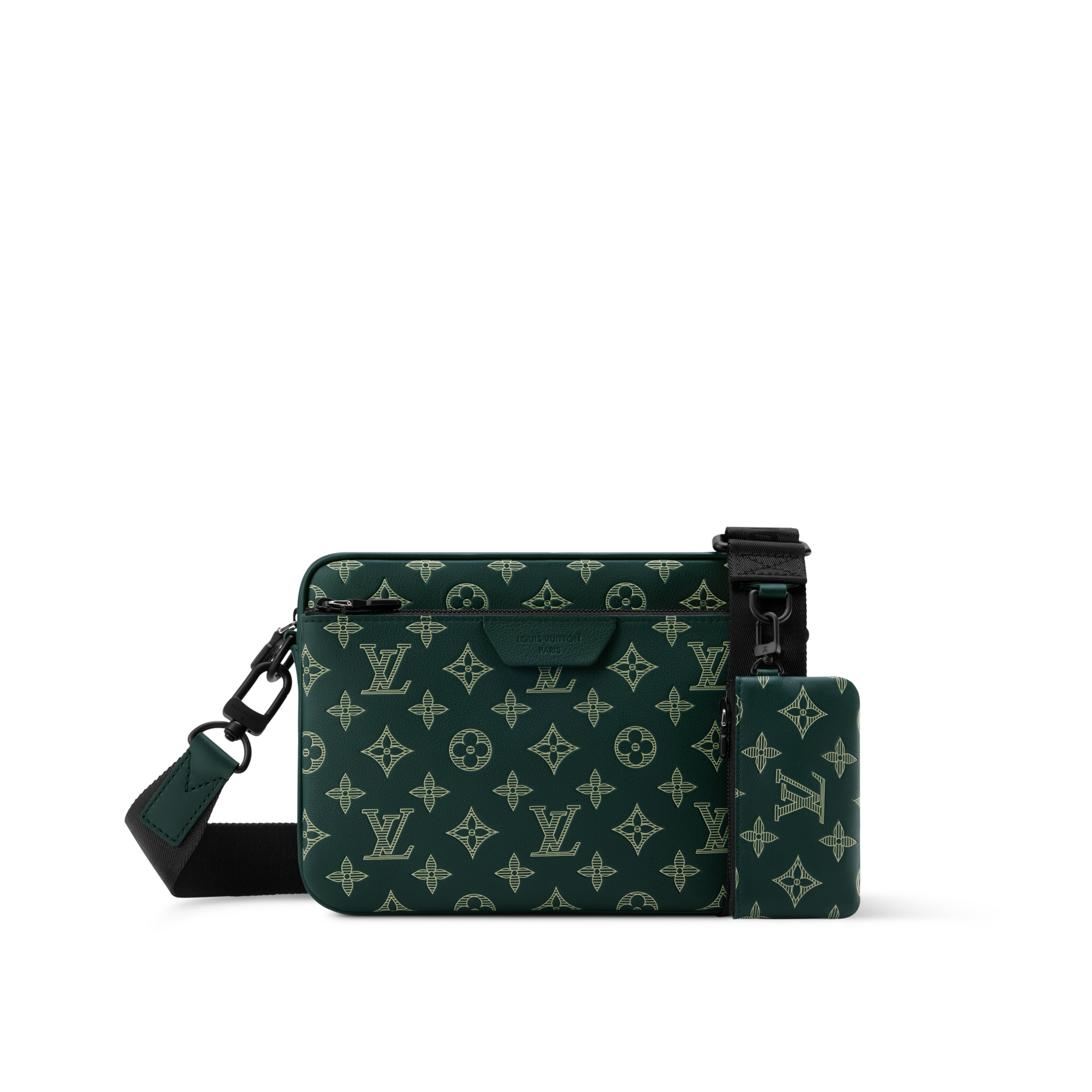 Trio Messenger Monogram Shadow Leather in Túi và Phụ kiện bằng da