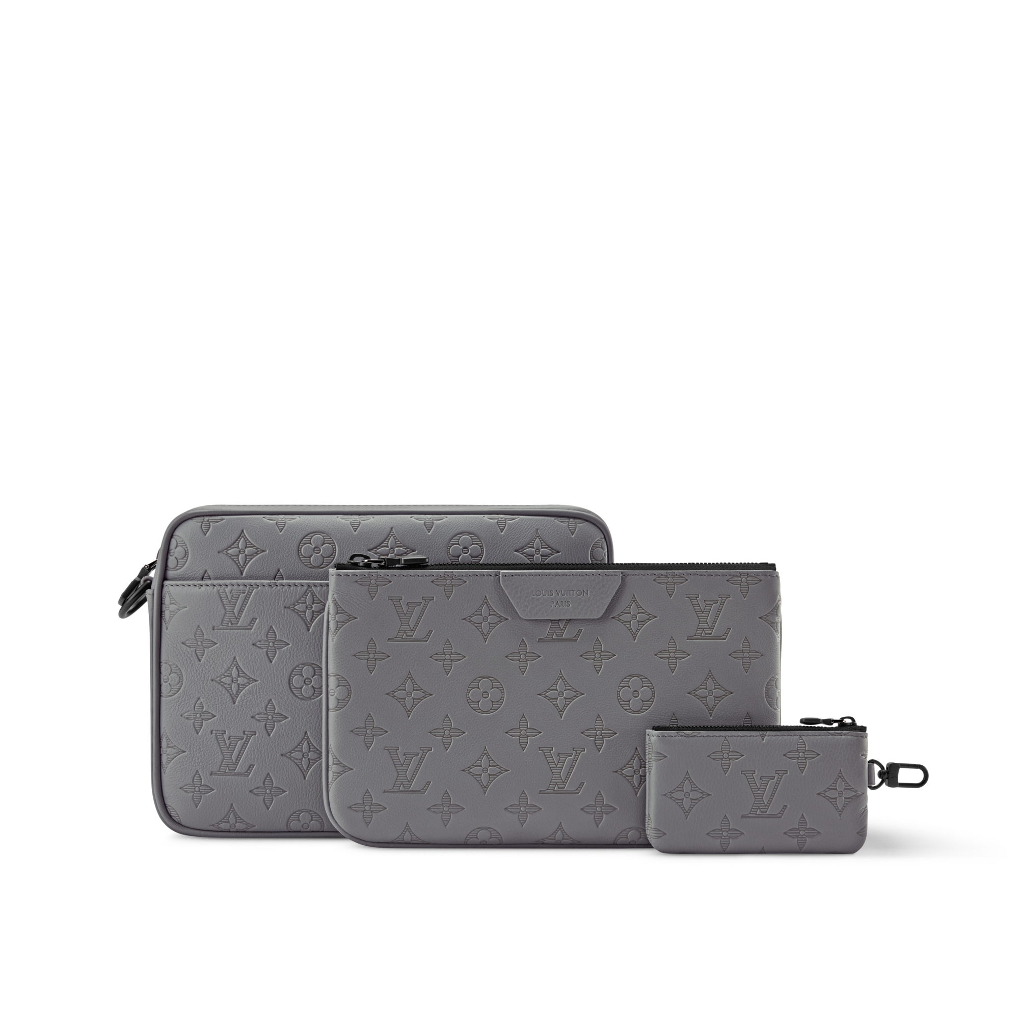 Túi Trio Messenger  Monogram Shadow Leather in Túi và Phụ kiện bằng da