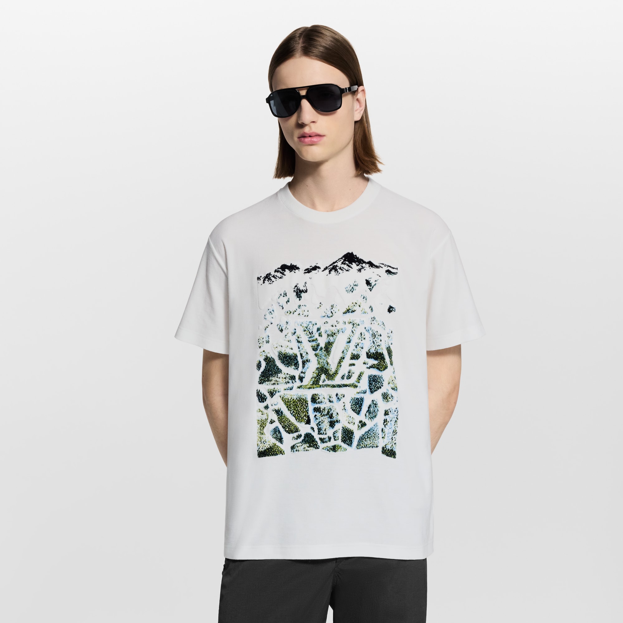 Velvet Jacquard Short-Sleeved T-Shirt  in Đồ Nam