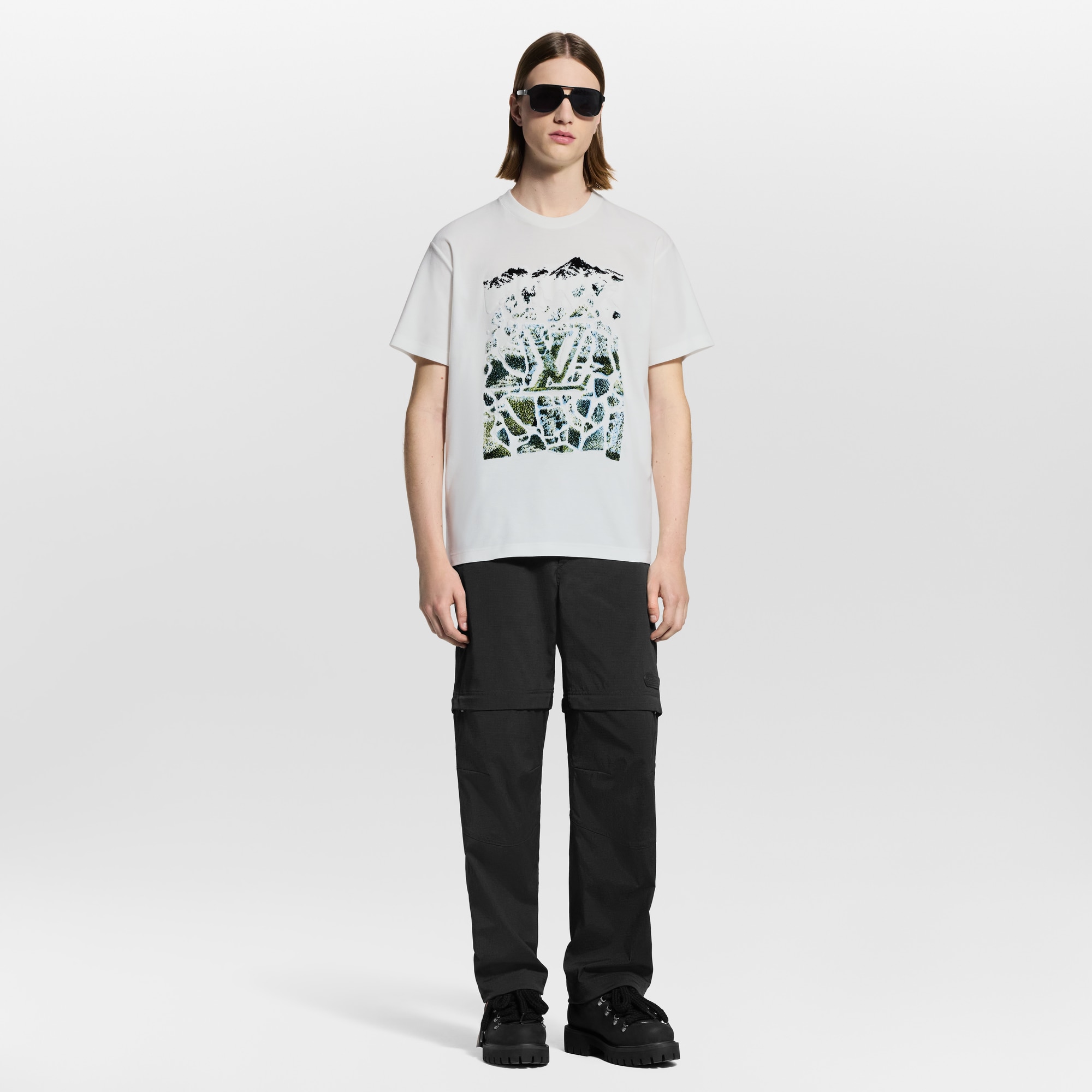 Velvet Jacquard Short-Sleeved T-Shirt  in Đồ Nam