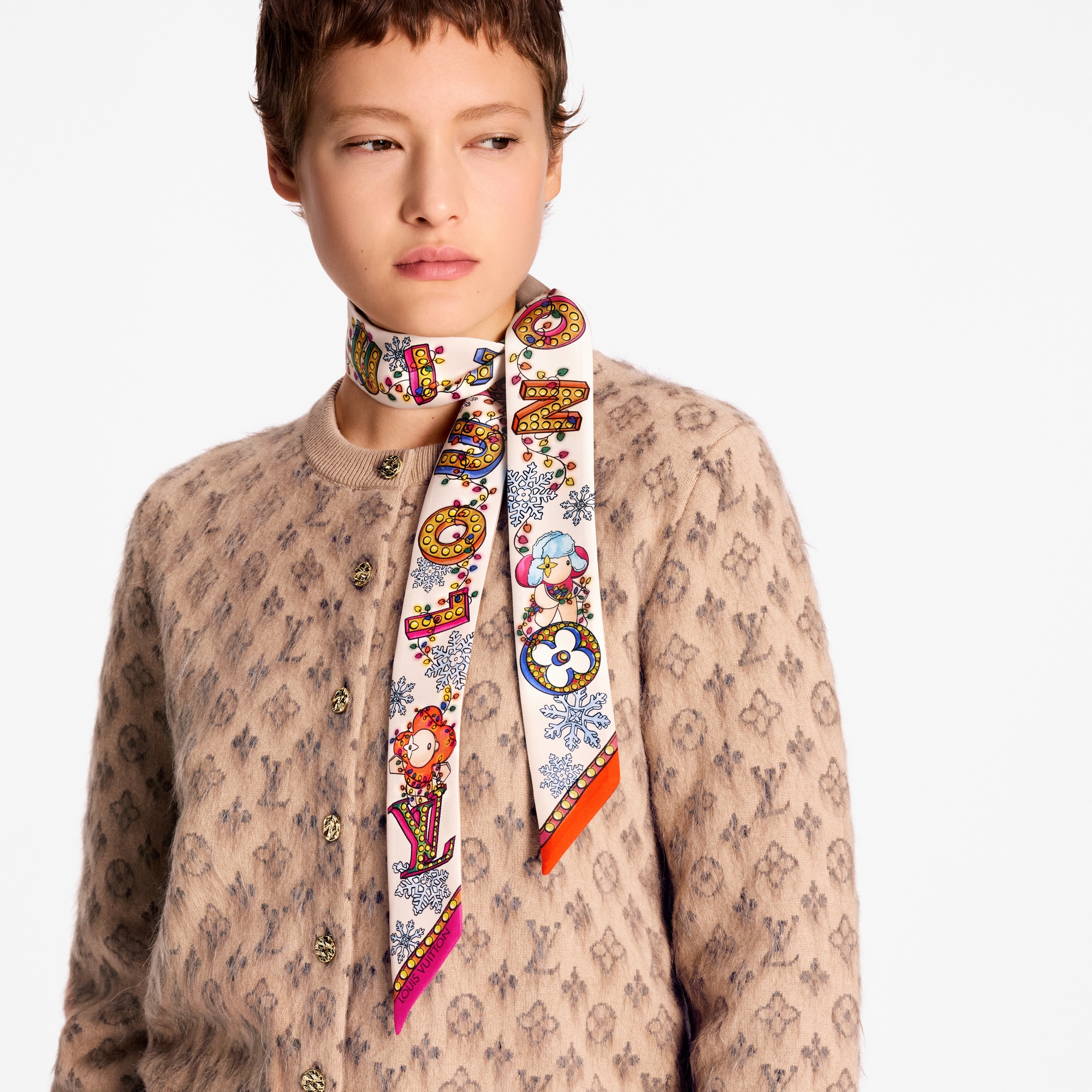 Khăn Lụa Vivienne Winter Celebration BB . in Đồ Nữ