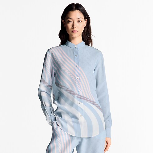 Áo Sơ Mi Lụa in Đồ Nữ's Trang phục Áo collections by Louis Vuitton (Thu phóng sản phẩm)