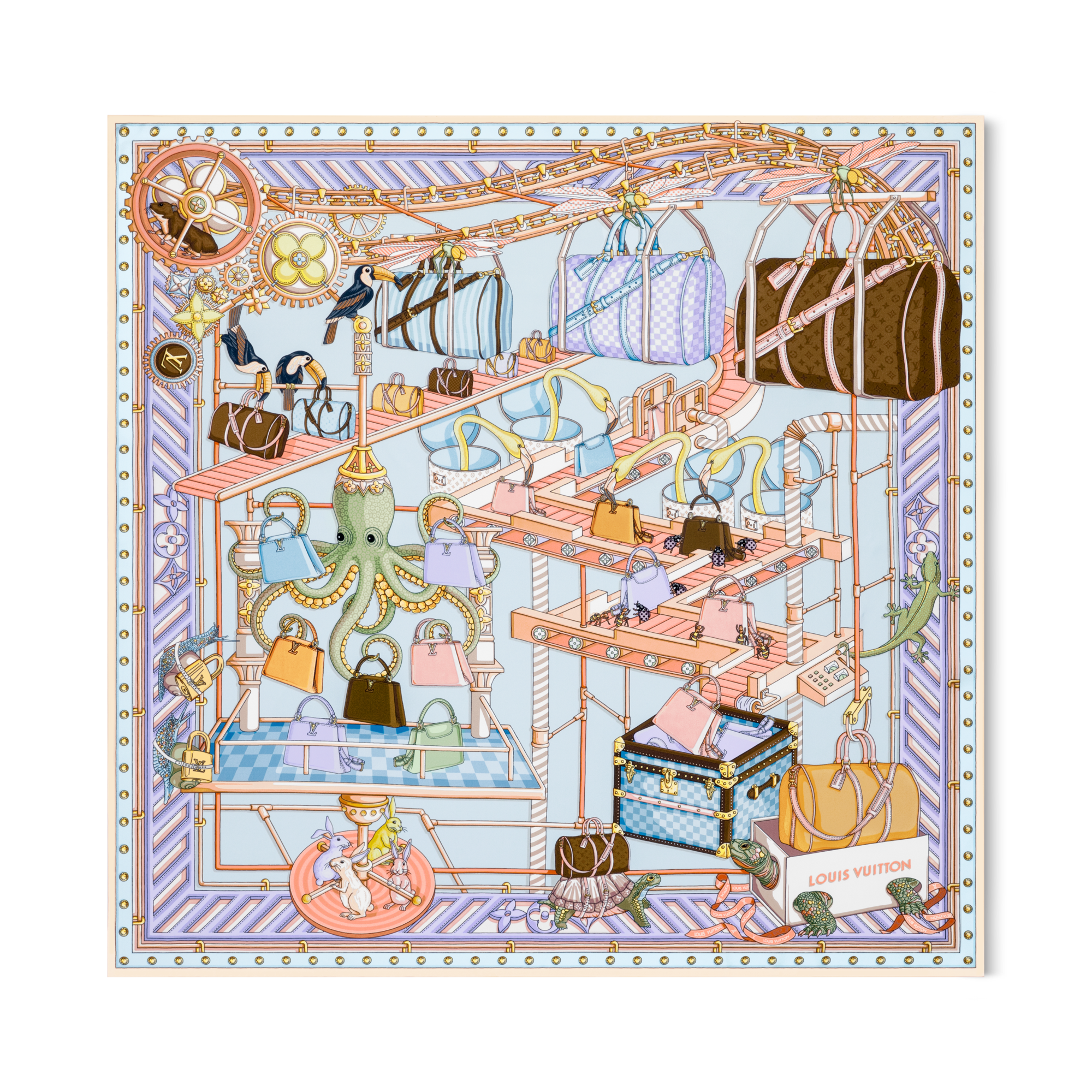 Khăn Lụa Vuông Wild Atelier 90 . in Đồ Nữ